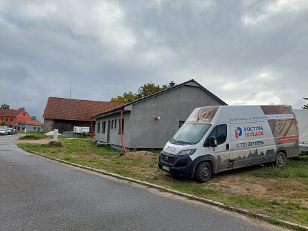 Izolace stropu bungalovu v Budišově u Třebíče